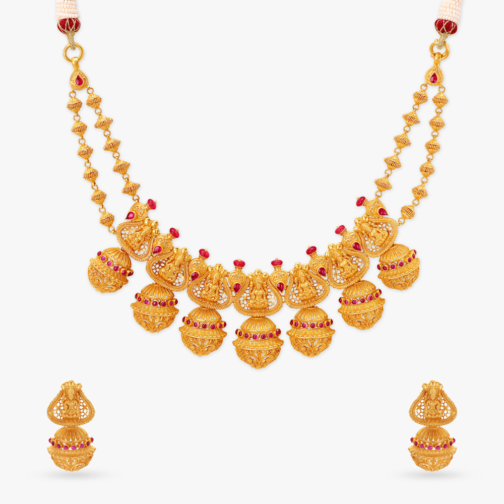Opulent Nakashi Gold Necklace Set,,hi-res image number null