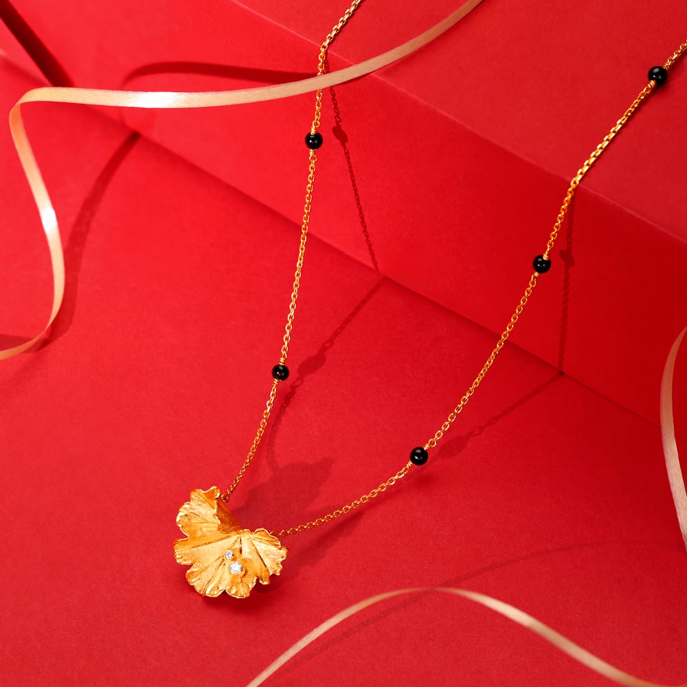 Autumn Chimes Diamond Pendant with Chain
