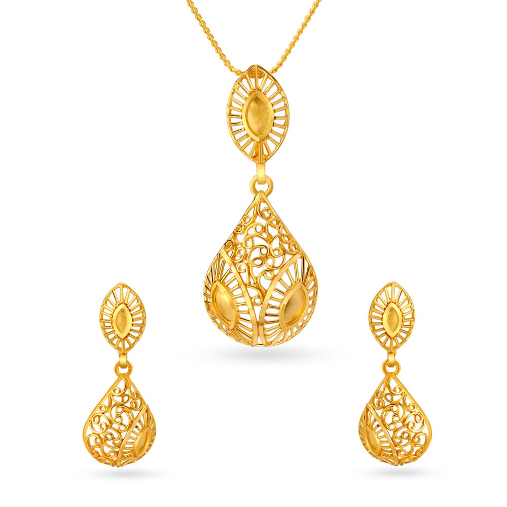 Elegant Teardrop Pendant Set,,hi-res image number null