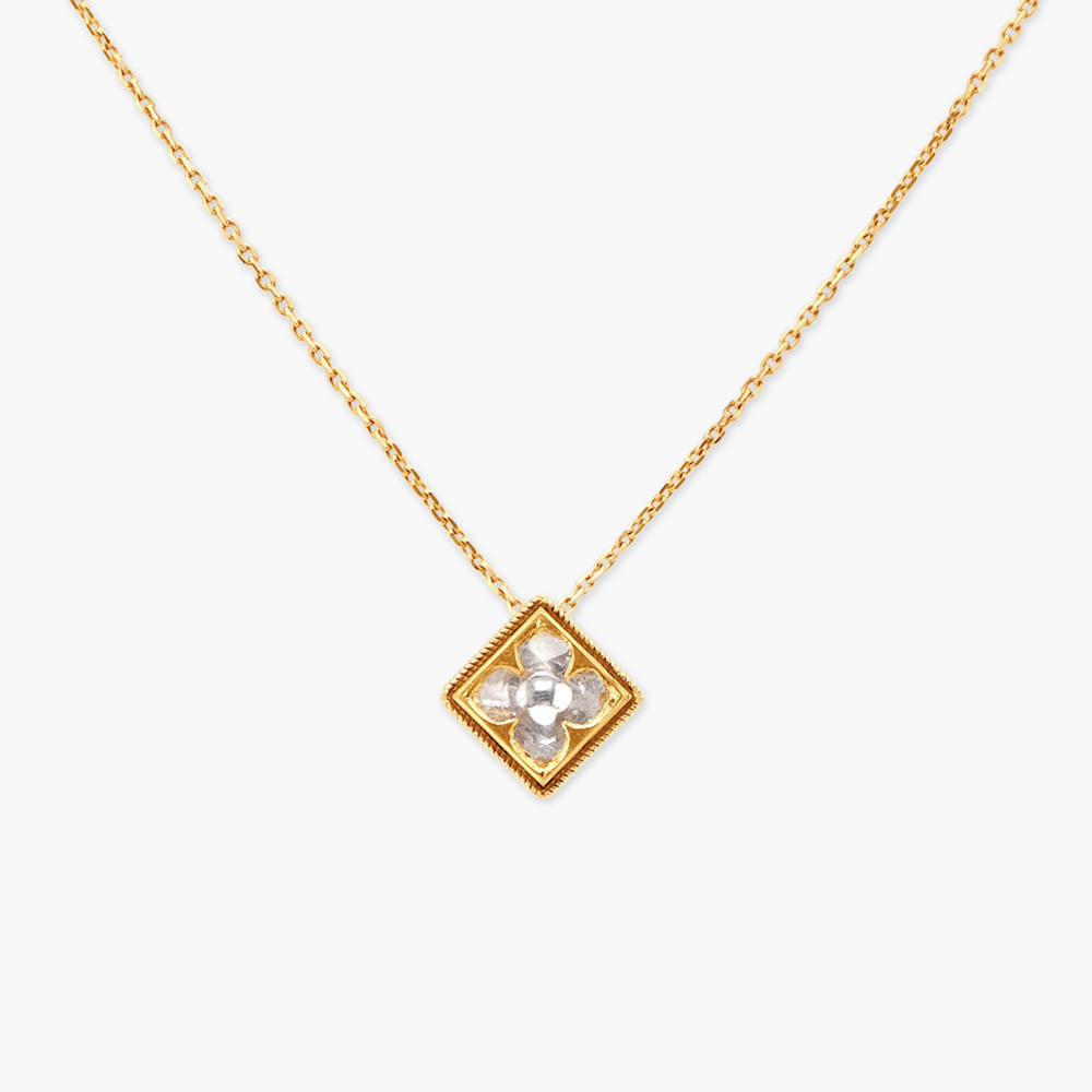 Striking Geometric Pendant with Chain,,hi-res image number null