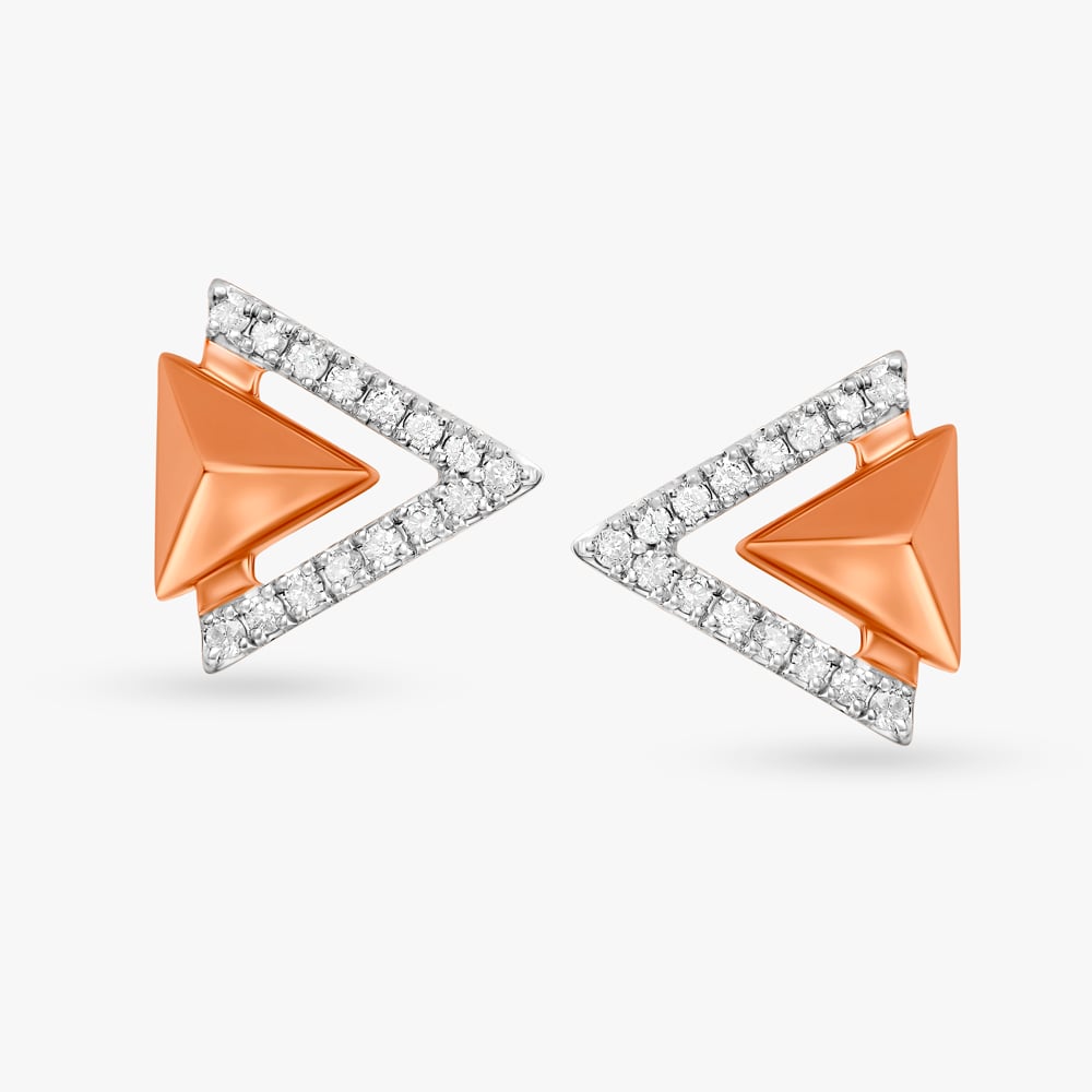 Triangle Stud Earrings,,hi-res image number null