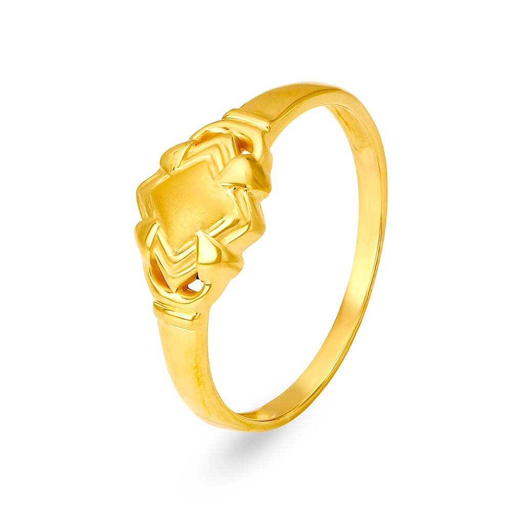 Ethereal 22 Karat Yellow Gold Geometric Finger Ring,,hi-res image number null