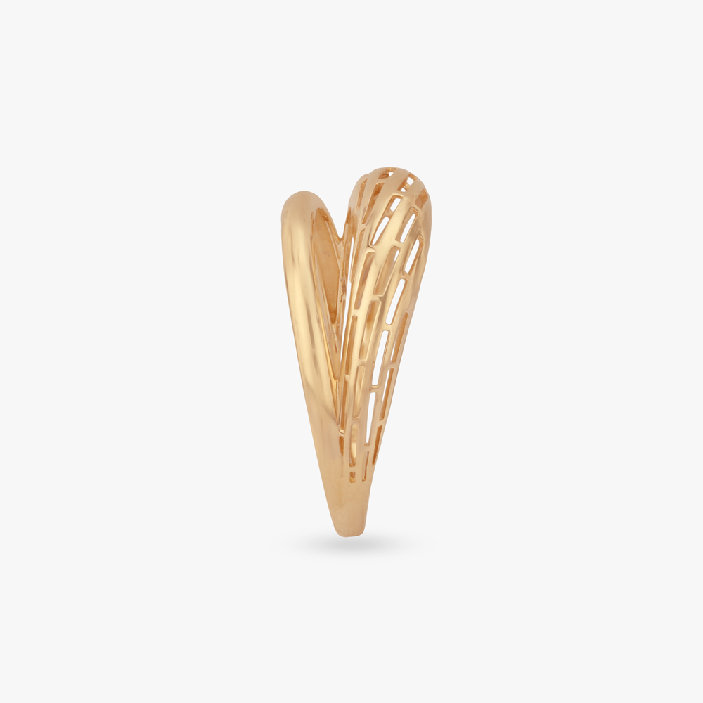 Sculpted Layer Gold Ring,,hi-res image number null