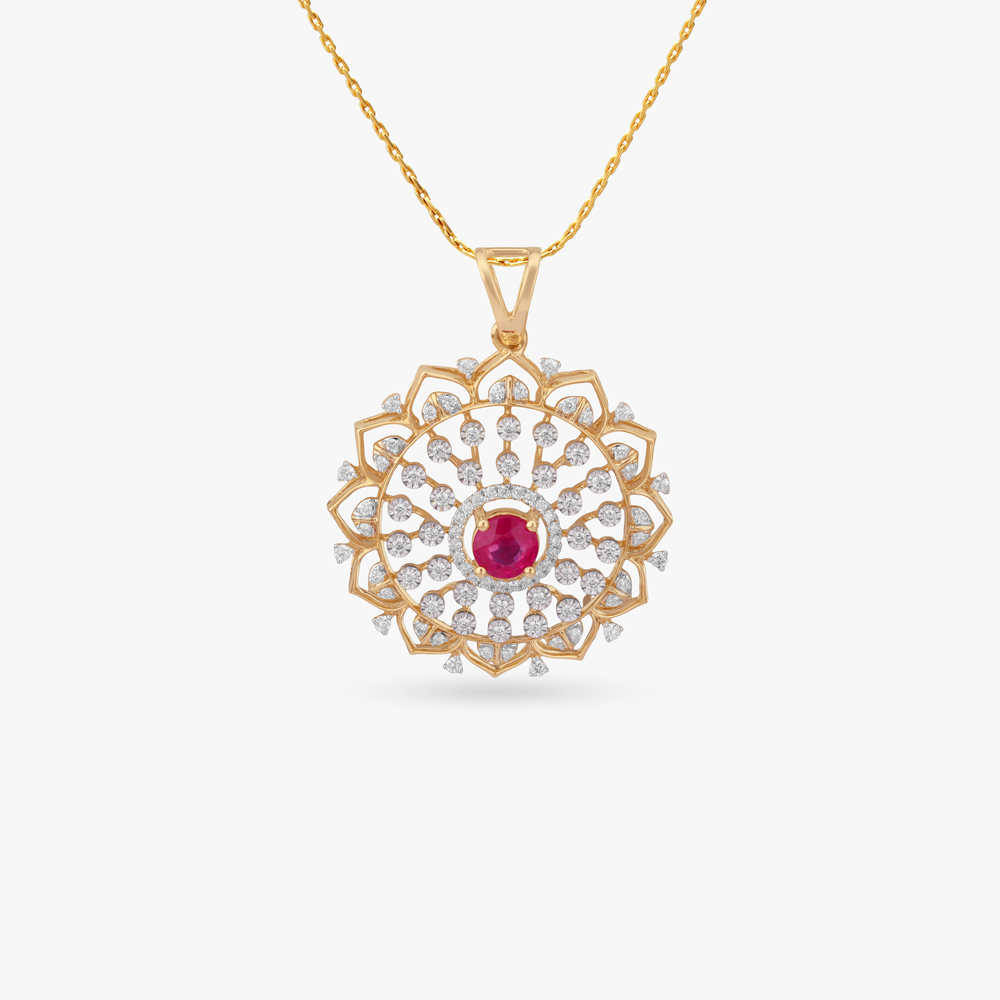 Sunburst Petal Diamond Pendant and Earrings Set,,hi-res image number null