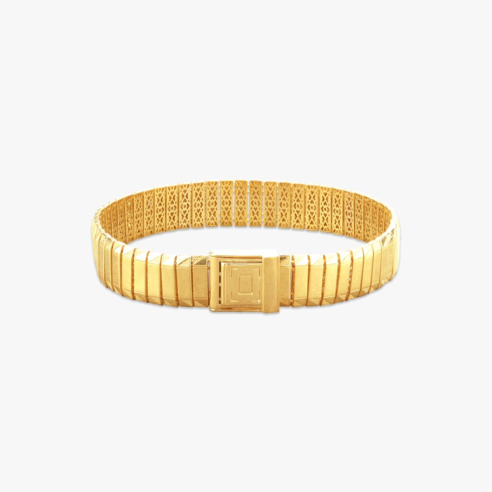 

Broad Link Gold Bracelet for Men