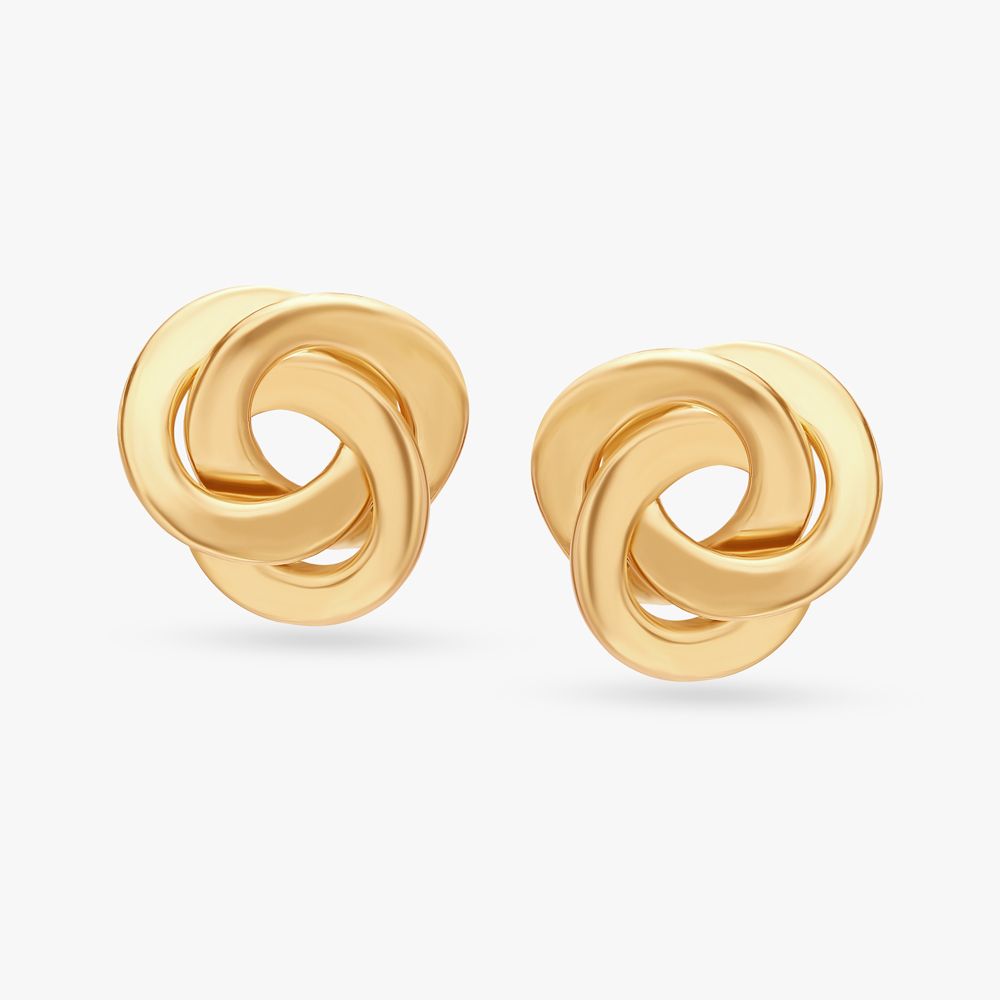 Infinite Floral Loop! Stud Earrings