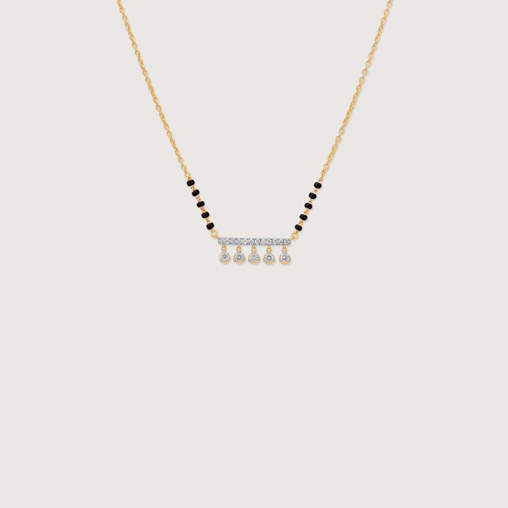 Playful Linear Diamond Mangalsutra,,hi-res image number null