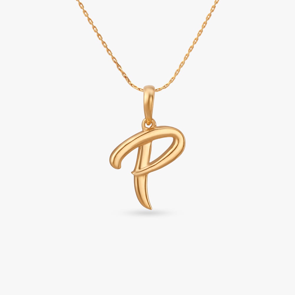 

Signature P Gold Pendant