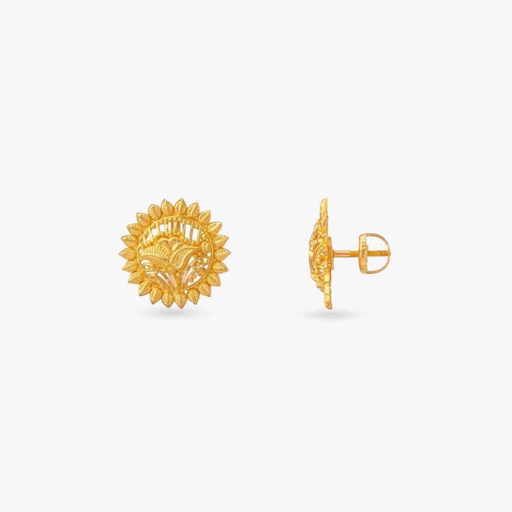 

Bloom Radiance Gold Stud Earrings