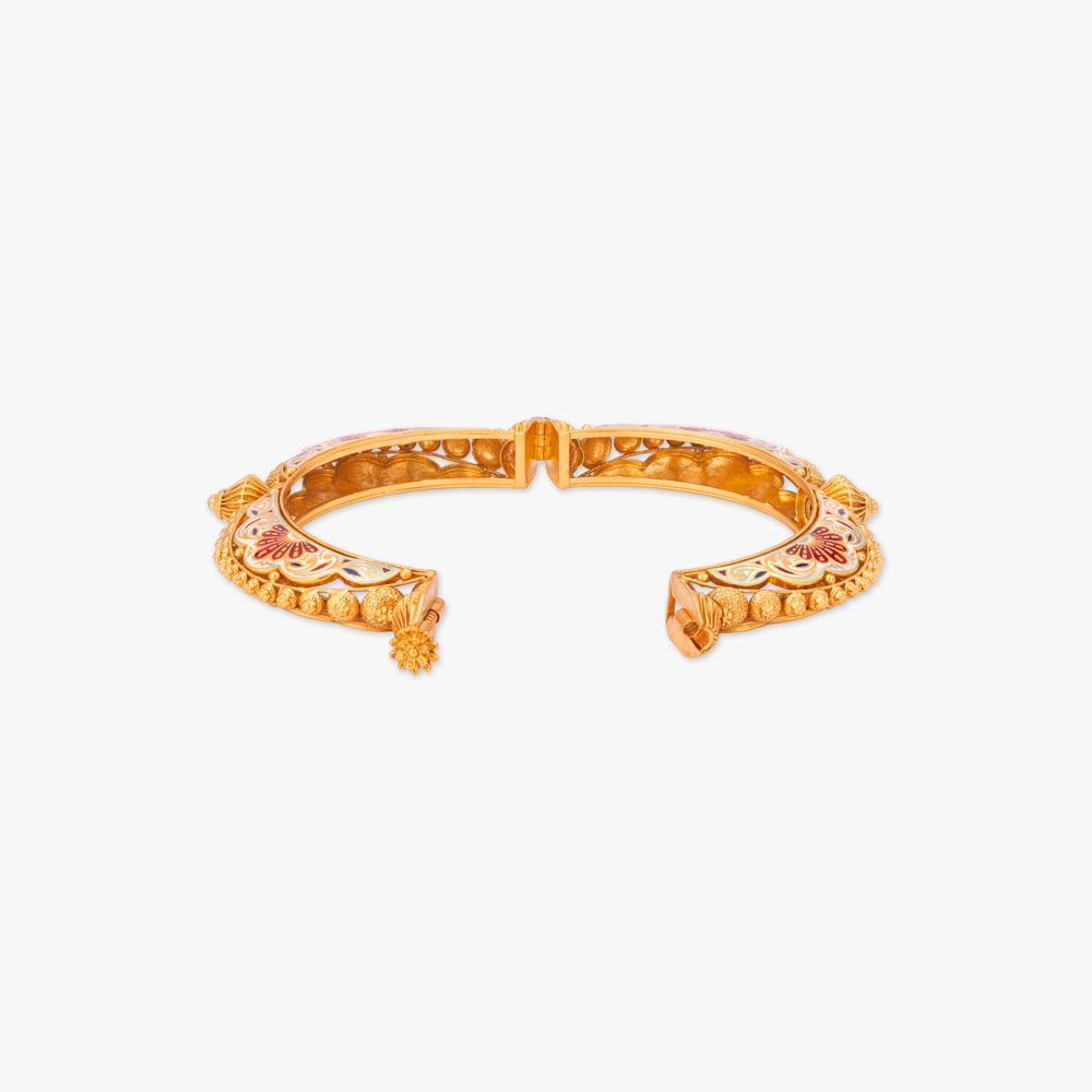 Sonar Alpona Kankan Gold Bangles,,hi-res image number null