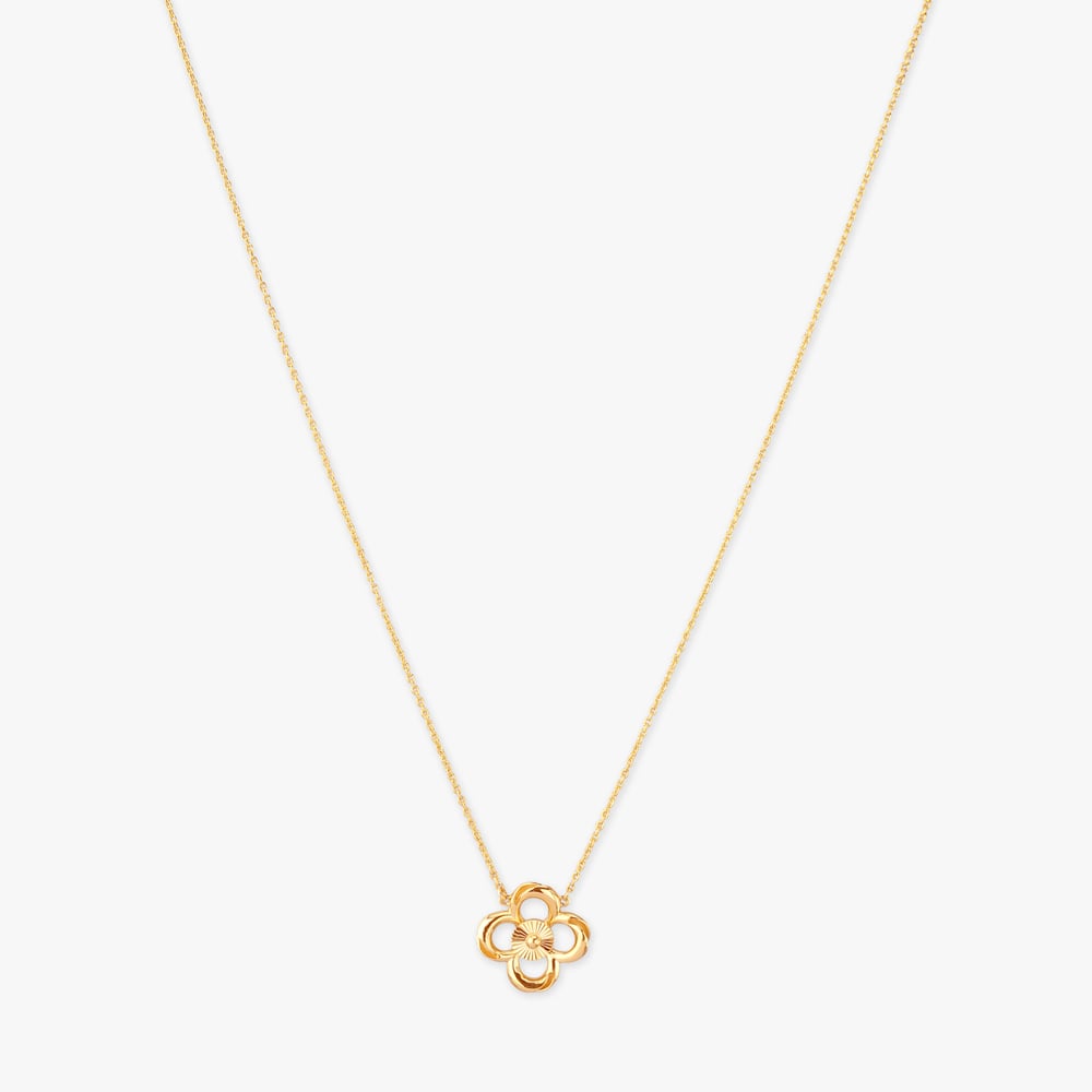 

Clover Curve Gold Necklace