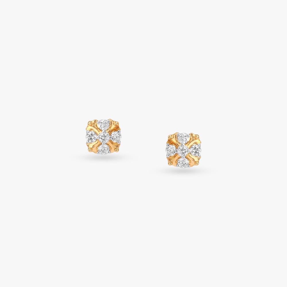 Regal Mosaic Diamond Stud Earrings,,hi-res image number null
