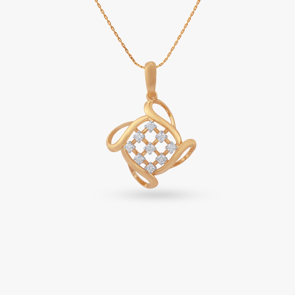 

Orbit Weave Diamond Pendant