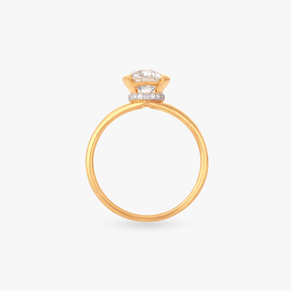 Floating Halo Solitaire Ring,,hi-res image number null