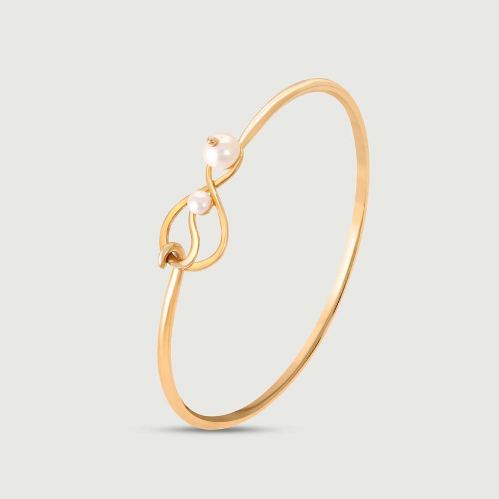 Poised Knot Pearl Bangle,,hi-res image number null