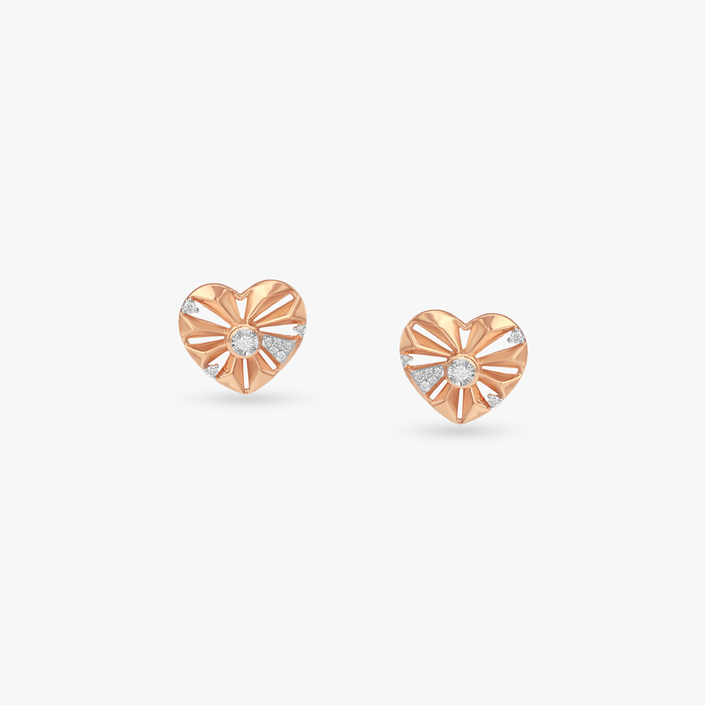 

Heart Flare Diamond Stud Earrings