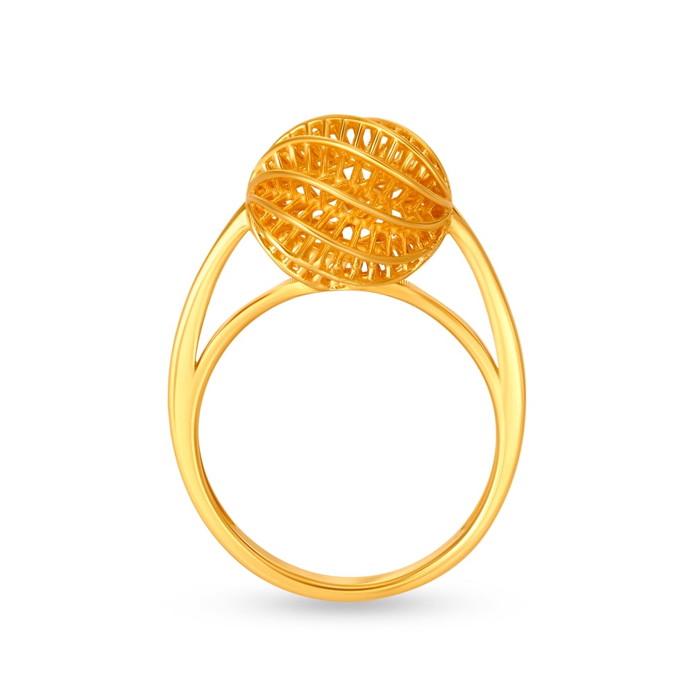 Breathtaking 22 Karat Yellow Gold Statement Ring,,hi-res image number null