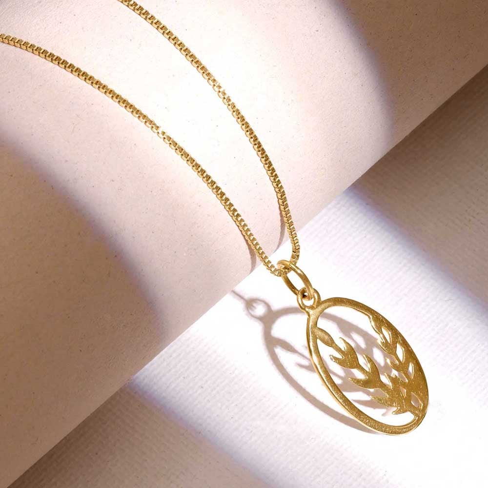 Leafy Babe Gold Pendant,,hi-res image number null