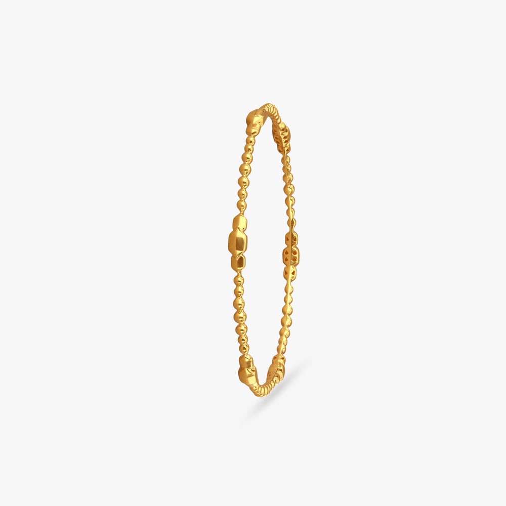 Geo Bead Gold Bangle,,hi-res image number null