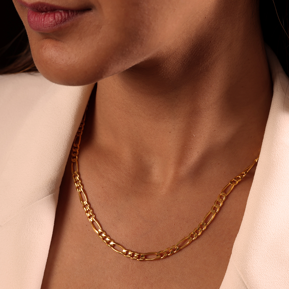 Figaro Link 22 Kt Gold Chain,,hi-res image number null
