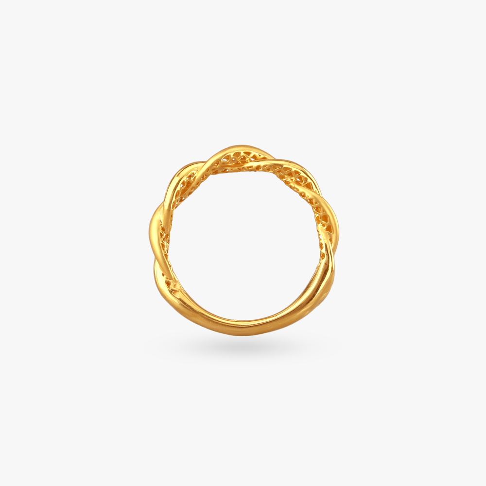 Rope Grace Gold Ring,,hi-res image number null