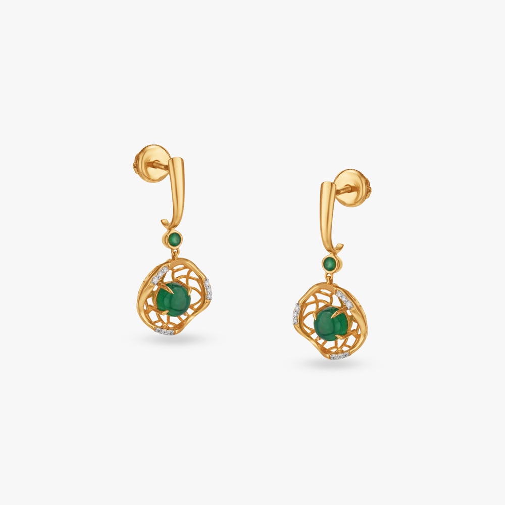 

Verdant Frame Diamond Drop Earrings