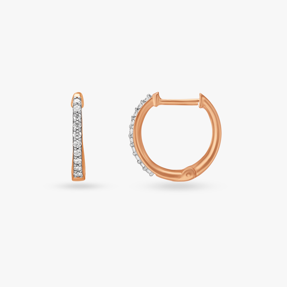 Captivating Diamond and Pearl Hoop Earrings,,hi-res image number null