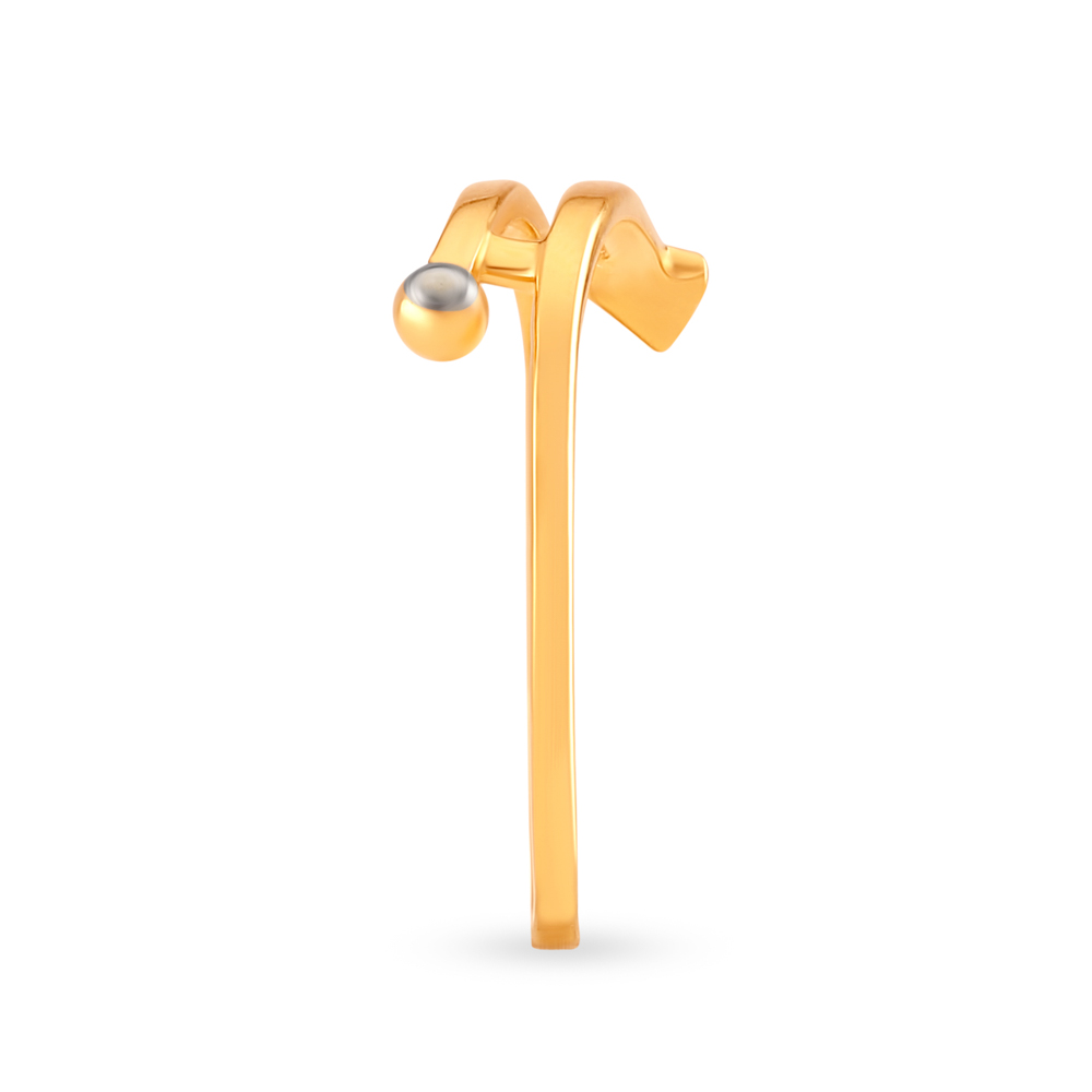 Dual-toned Gold Arrow Finger Ring,,hi-res image number null