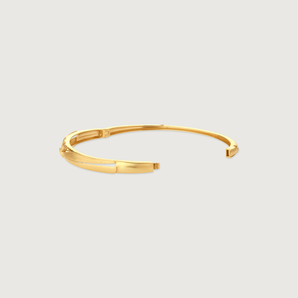 Radiant Asymmetric Gold Bangle,,hi-res image number null