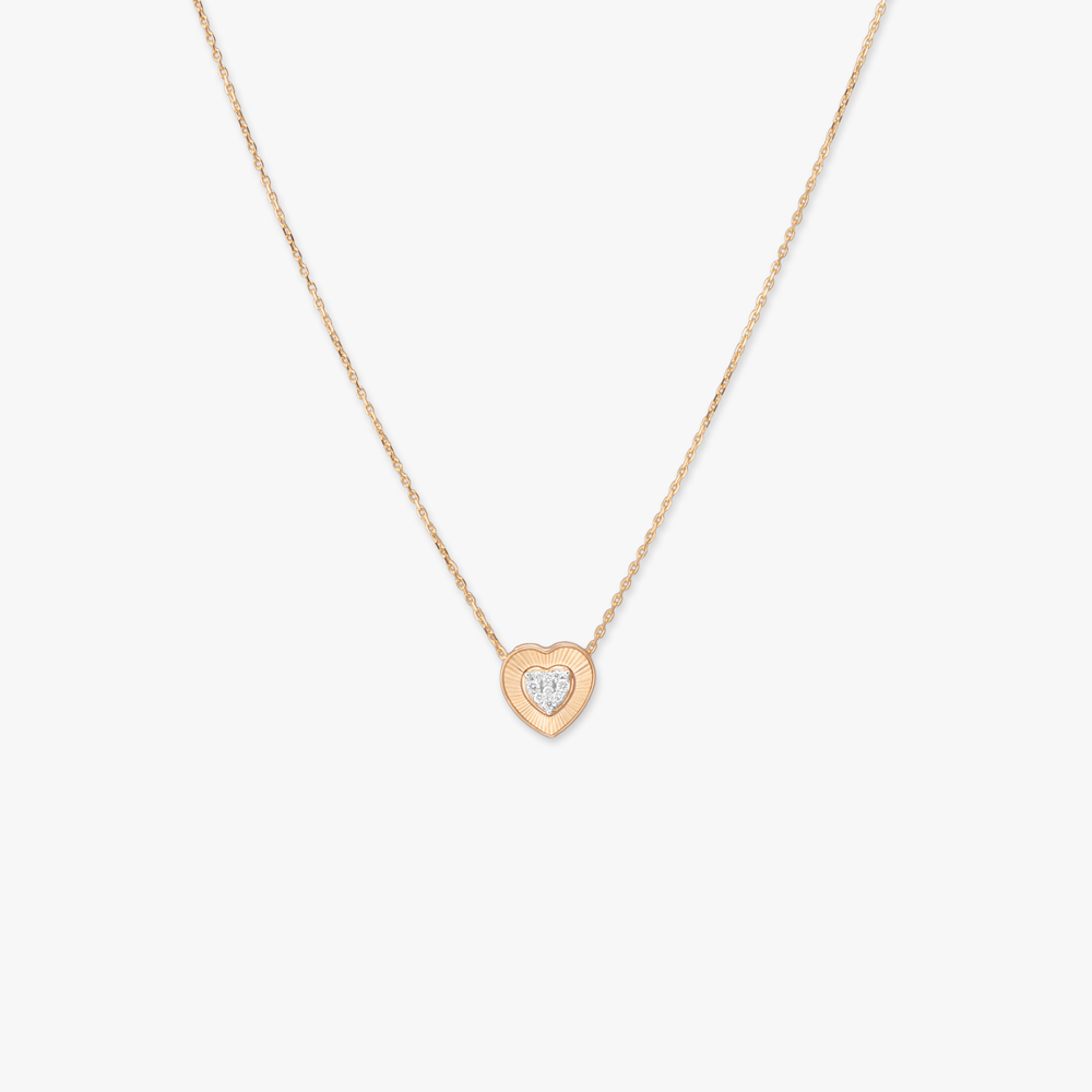 

Rainbow Heart Diamond Pendant with Chain