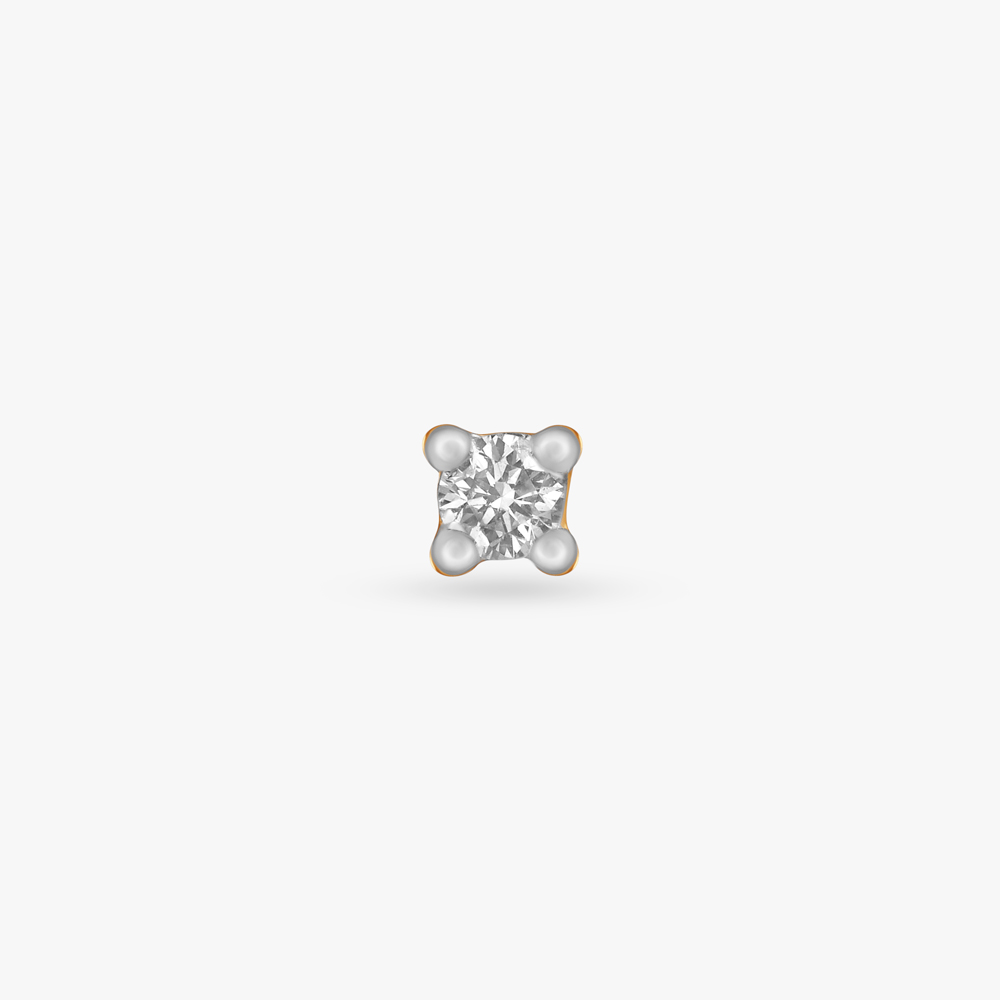 Petite Gold and Diamond Nose Pin,,hi-res image number null