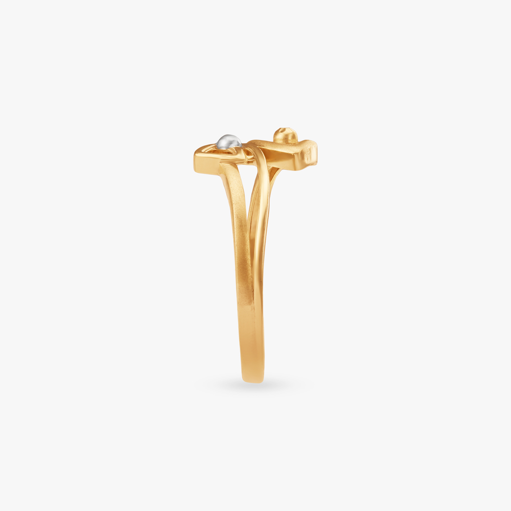 Twin Triad Gold Ring,,hi-res image number null