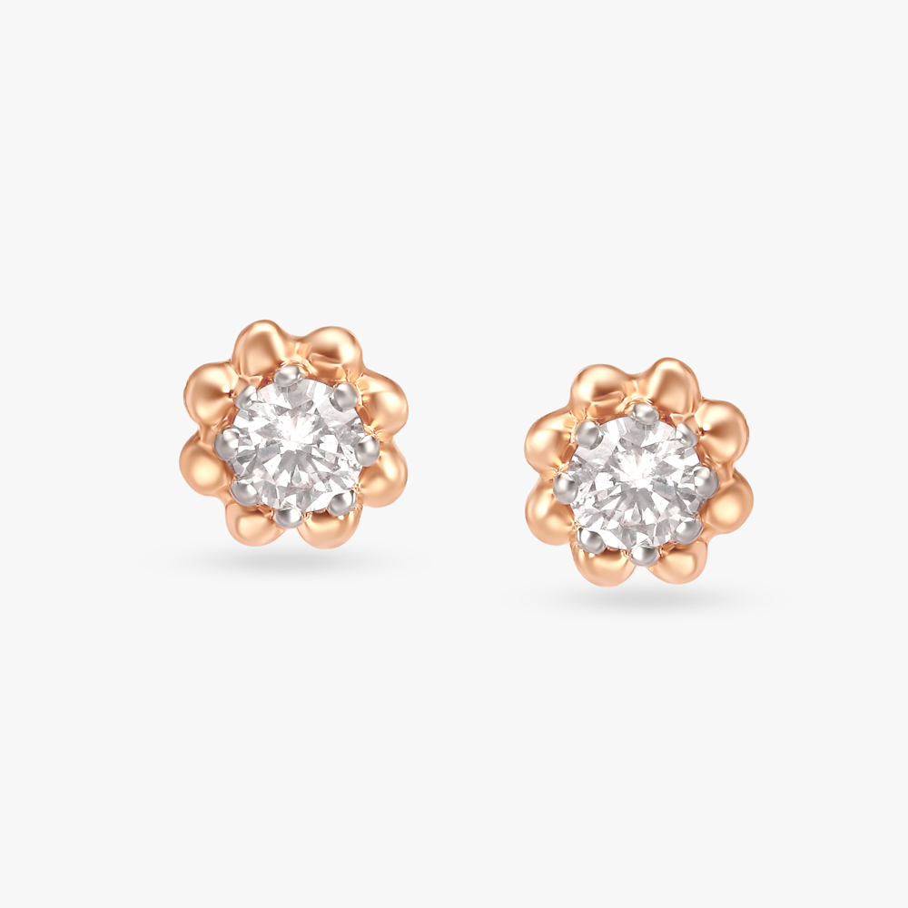 Mia by Tanishq 18KT Rose Gold & Diamond Earrings to Treasure Her Love :  Amazon.in: Fashion