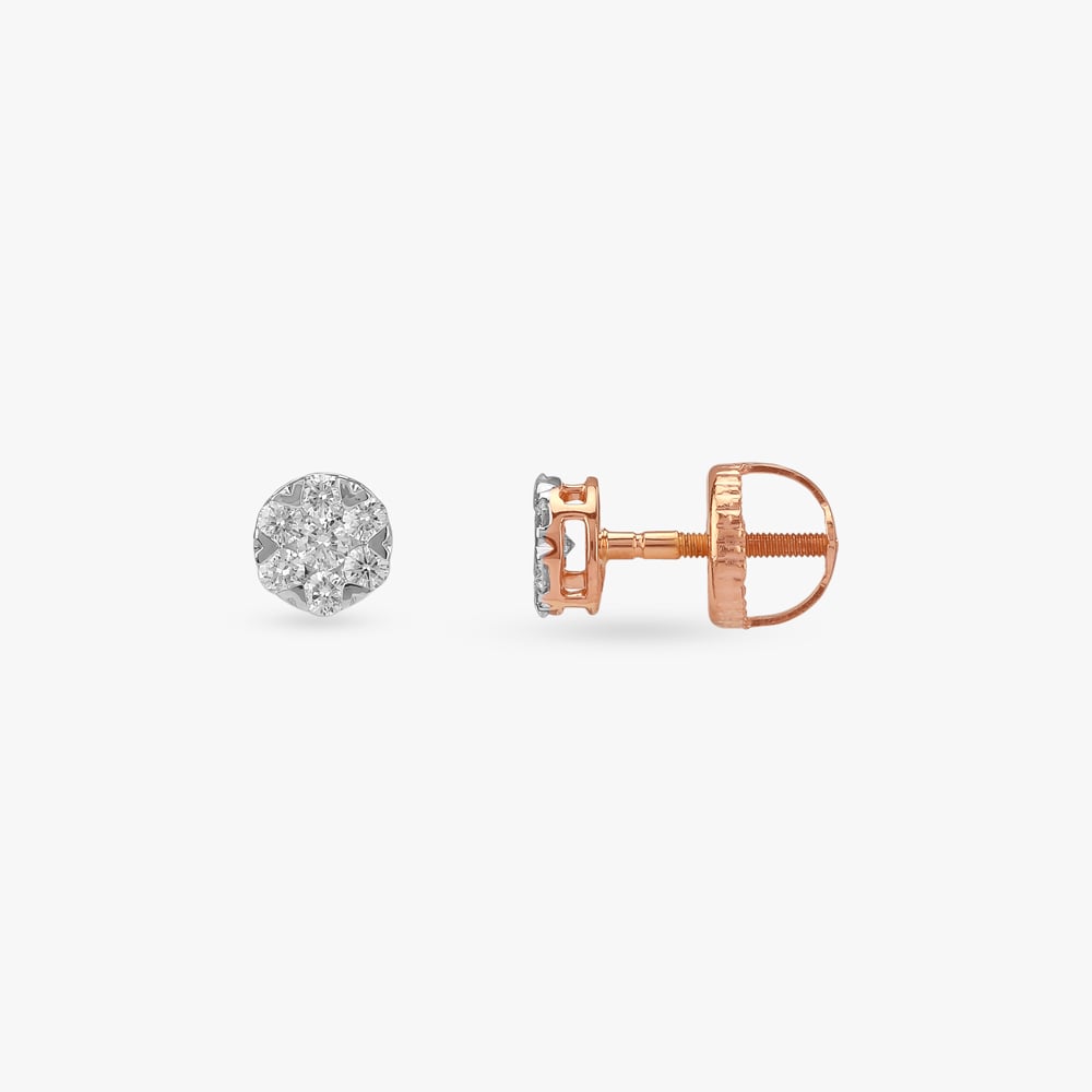 Blush Bloom Diamond Stud Earrings,,hi-res image number null