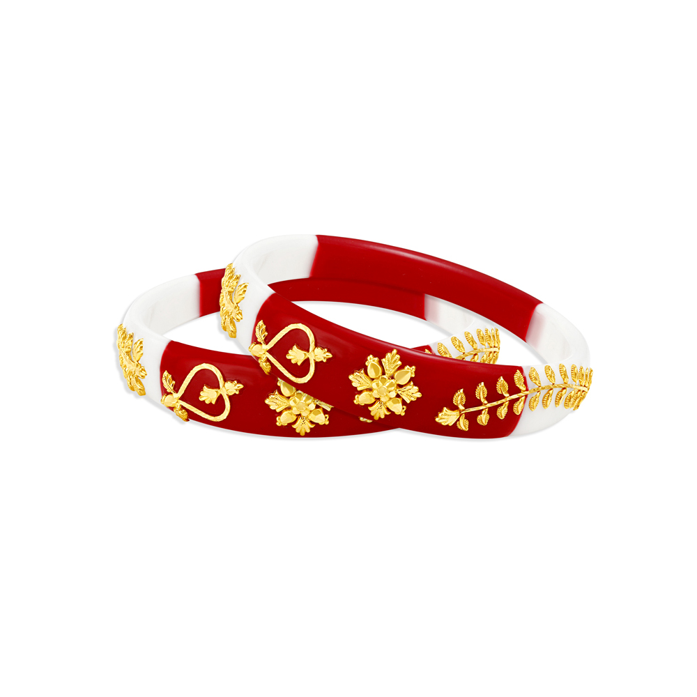Traditional Shankha Pola Bangle,,hi-res image number null