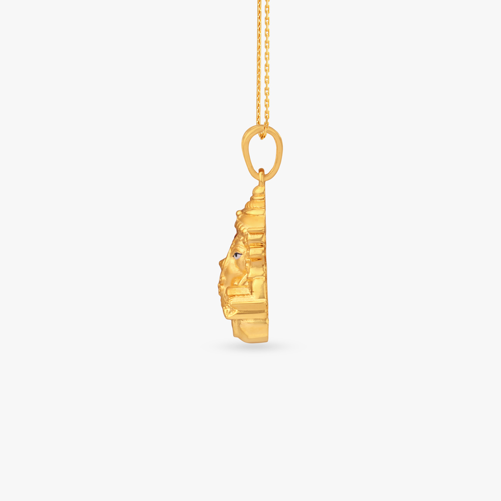 Divine Ganesha Gold Pendant,,hi-res image number null