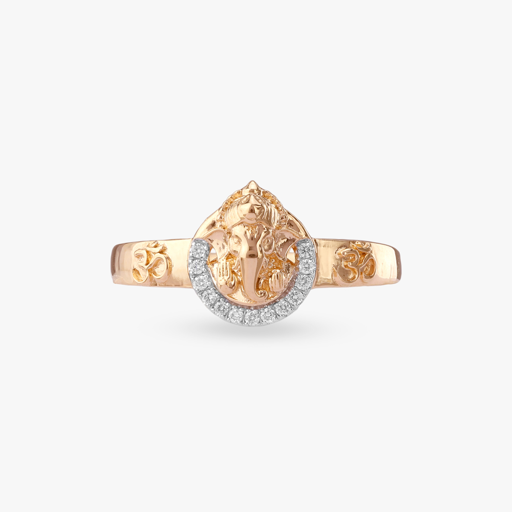 Ganesha Glow Diamond Ring for Men,,hi-res image number null