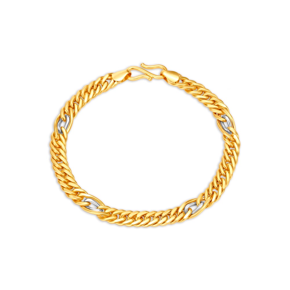 Link Chain Style Gold Bracelet For Men