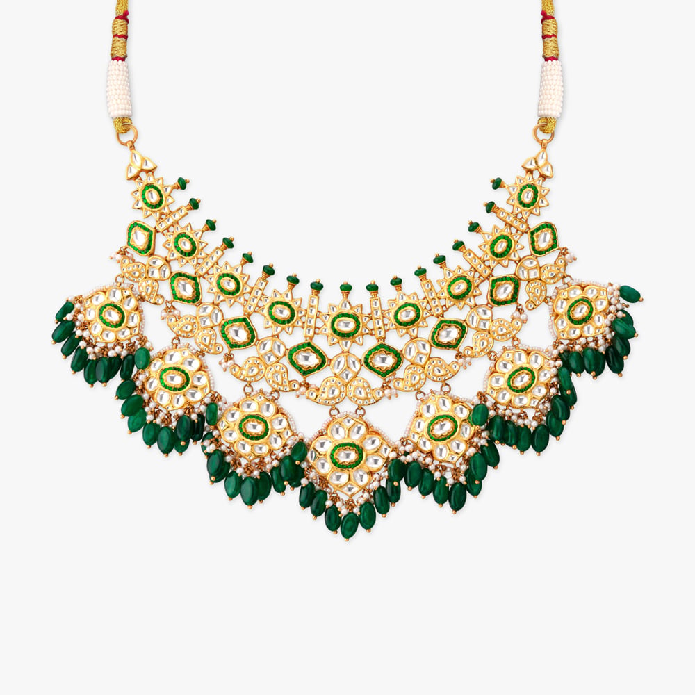 Verdant Starburst Gold Necklace Set,,hi-res image number null