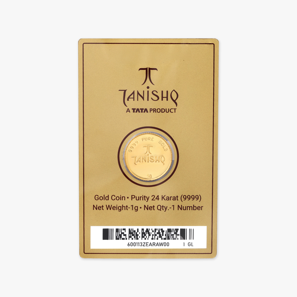 gram 24 Karat Gold Coin with Lakshmi Ganesha Motif