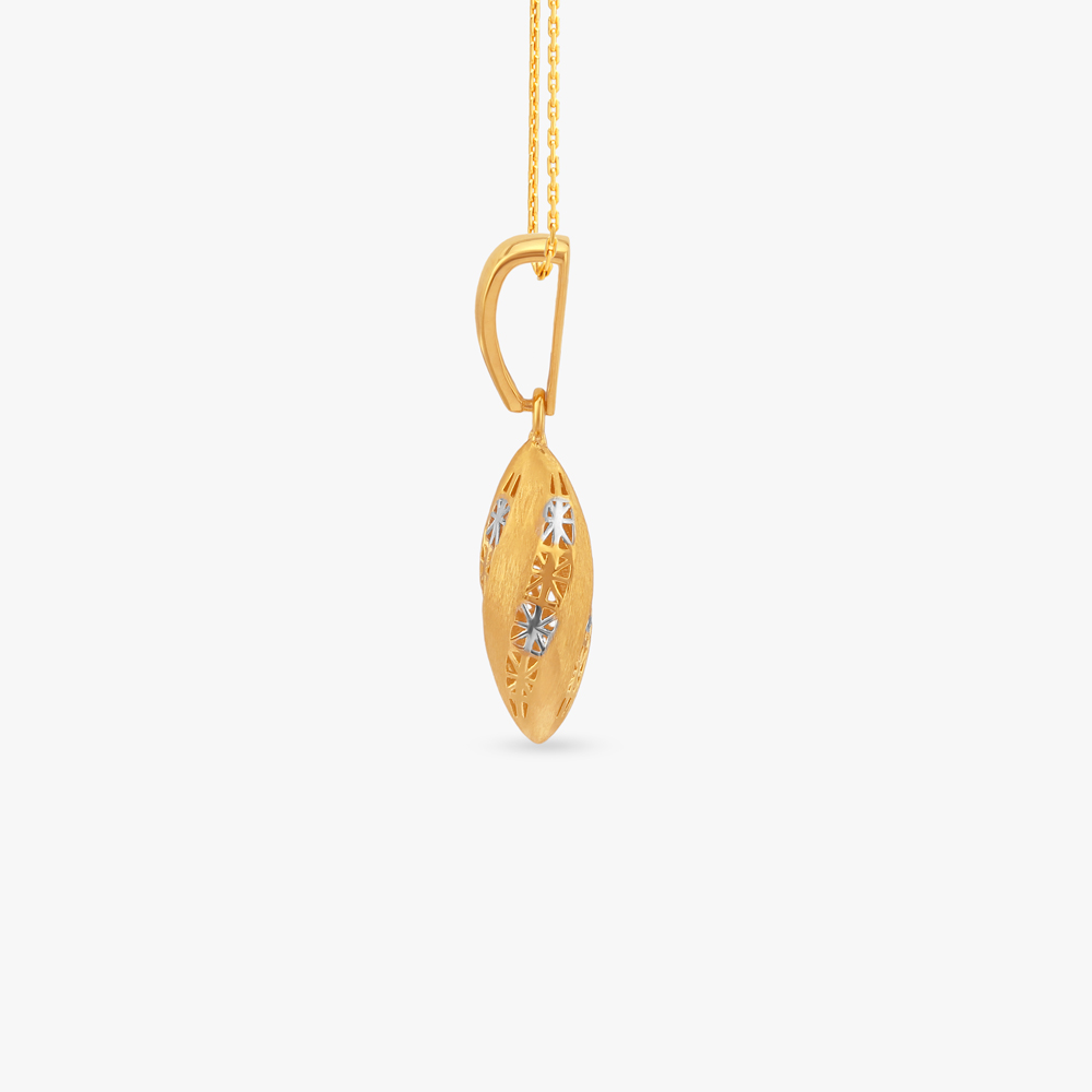 Veil Bloom Gold Pendant and Earring Set,,hi-res image number null