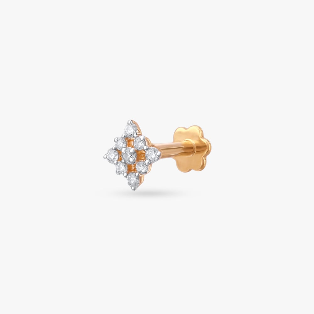 Vintage Star Diamond Nose Pin,,hi-res image number null