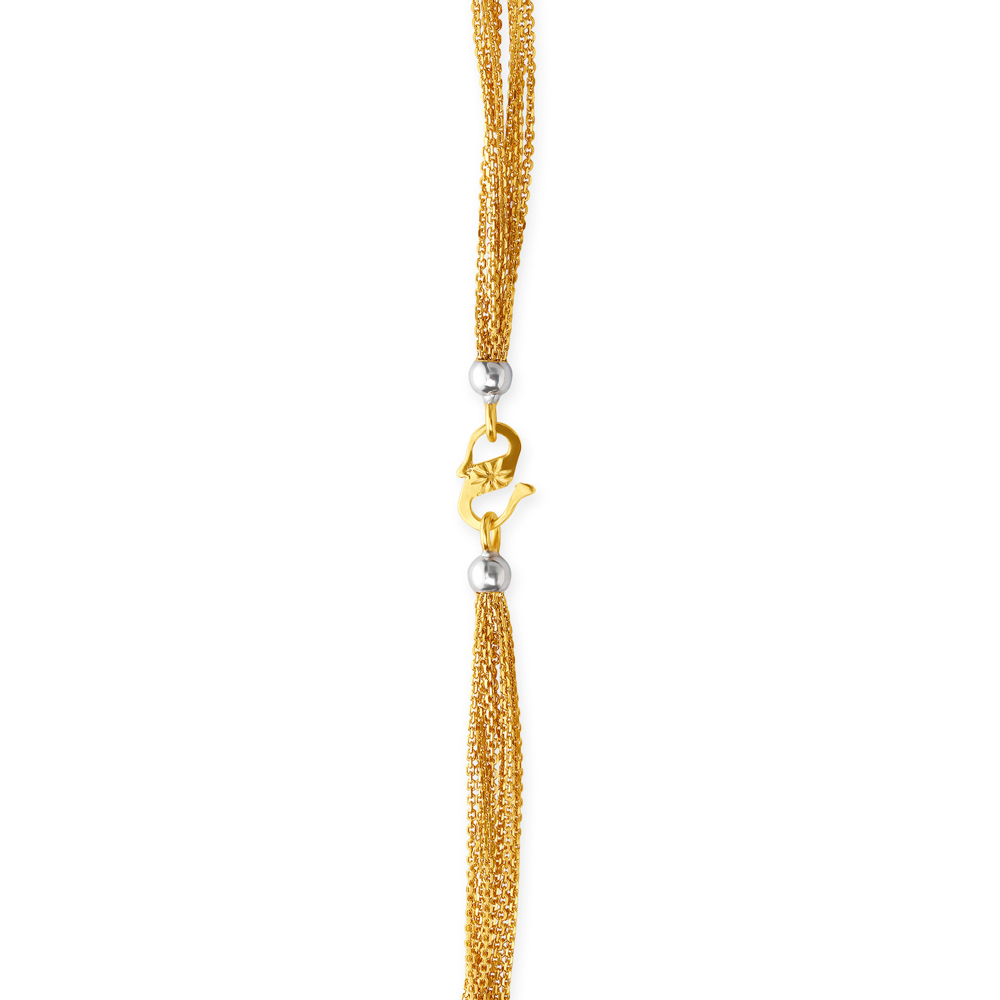 Floral Dual Toned Gold Chain,,hi-res image number null