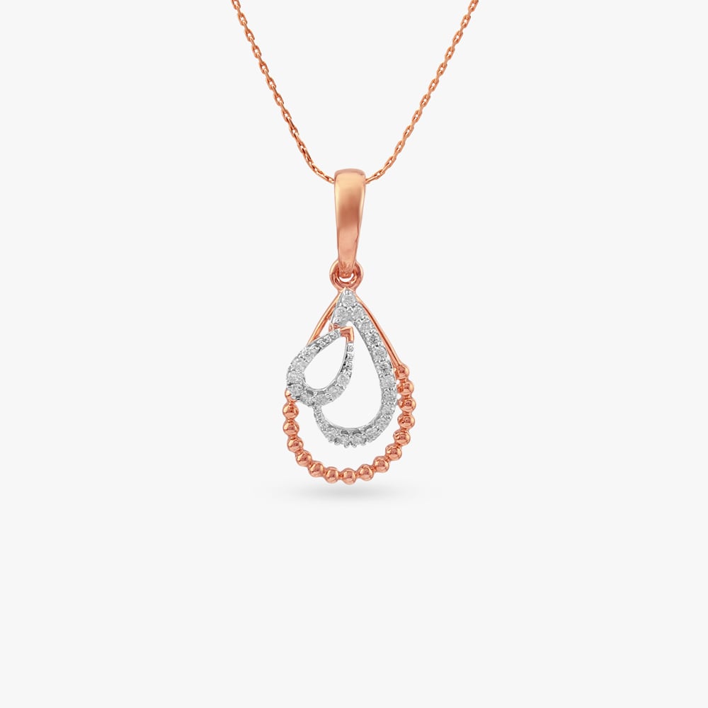 Dual Dewdrop Diamond Pendant,,hi-res image number null