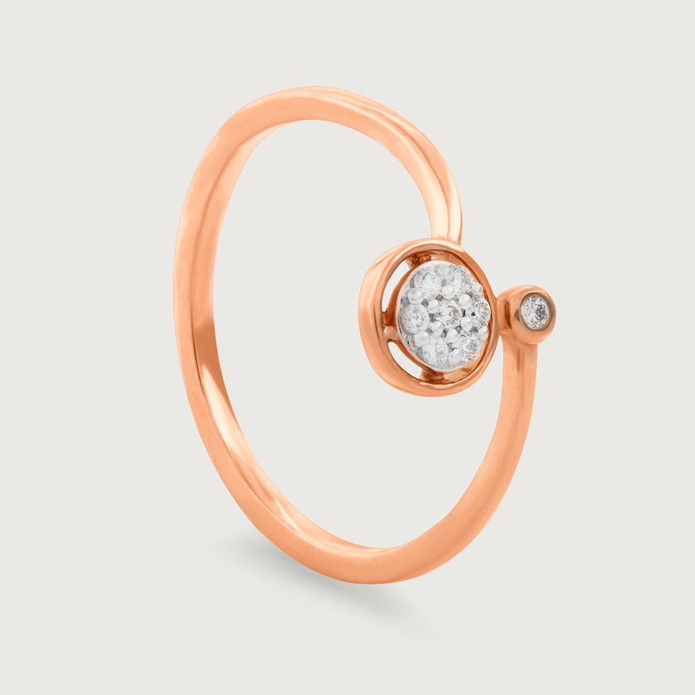Shimmering Halo Gold & Diamond Finger Ring,,hi-res image number null