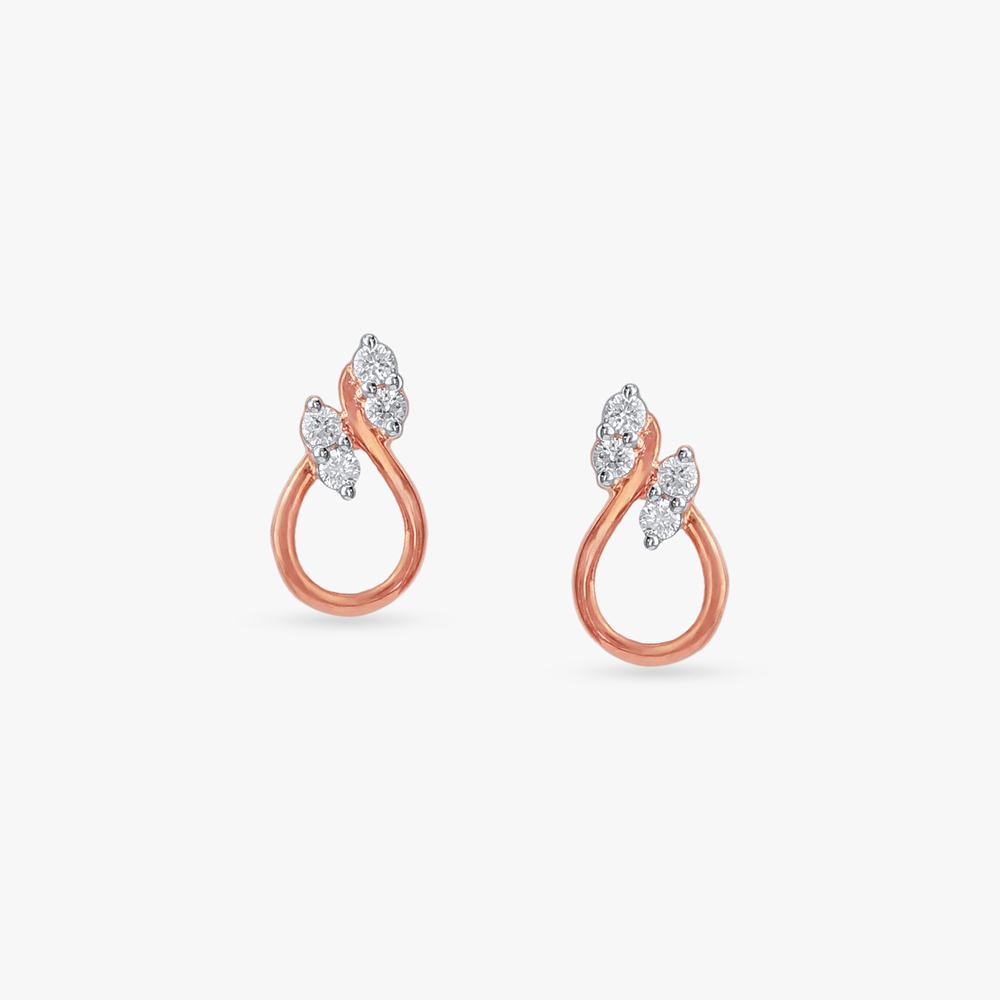 Sparkle Knot Diamond Stud Earrings,,hi-res image number null