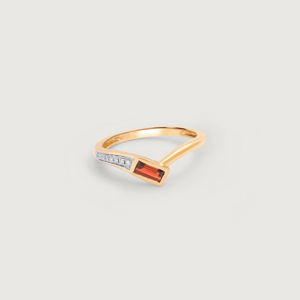 Crimson Arc Diamond Ring,,hi-res image number null