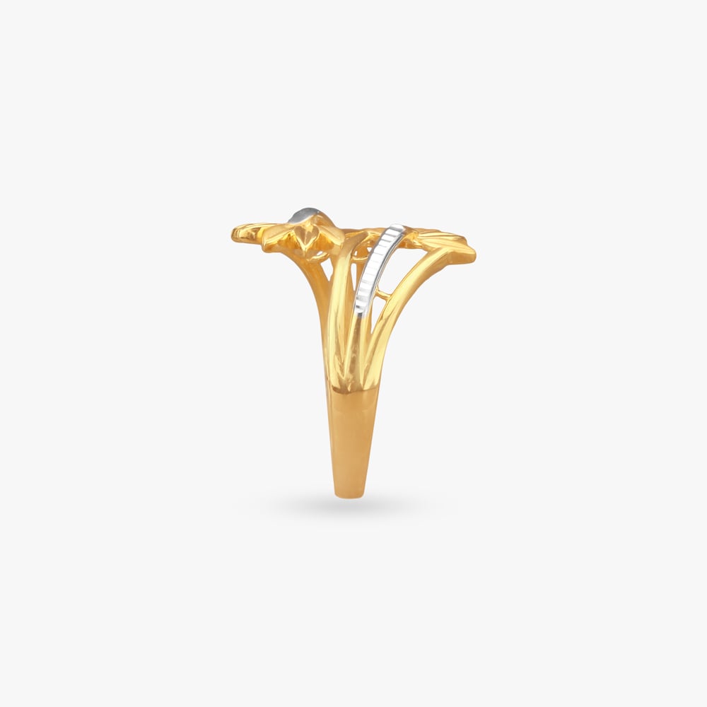 Twin Bloom Gold Ring,,hi-res image number null