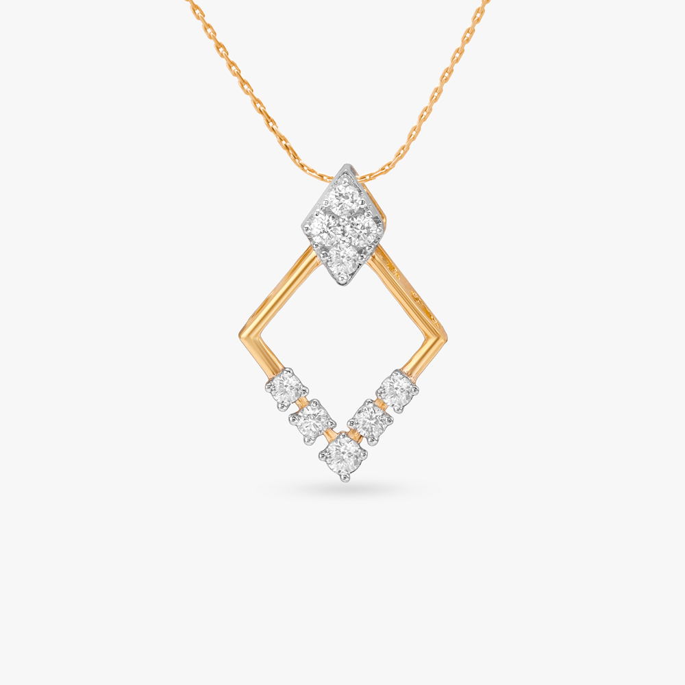 Edgy Luxe Diamond Pendant and Earrings Set,,hi-res image number null