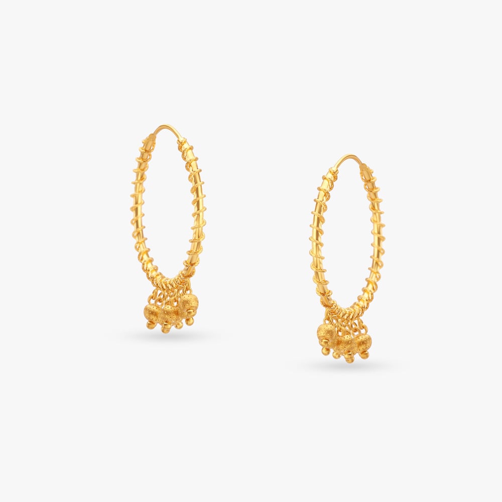 Charming Gold Hoop Earrings,,hi-res image number null